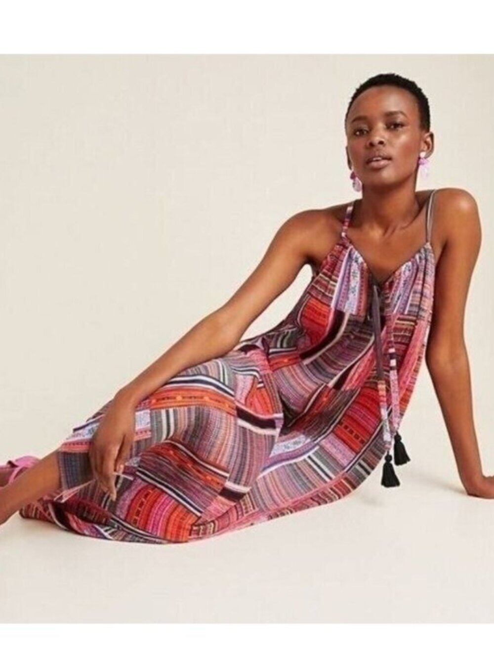 Anthropologie Mes Demoiselles Paulina Patchwork Maxi Dress Size 12